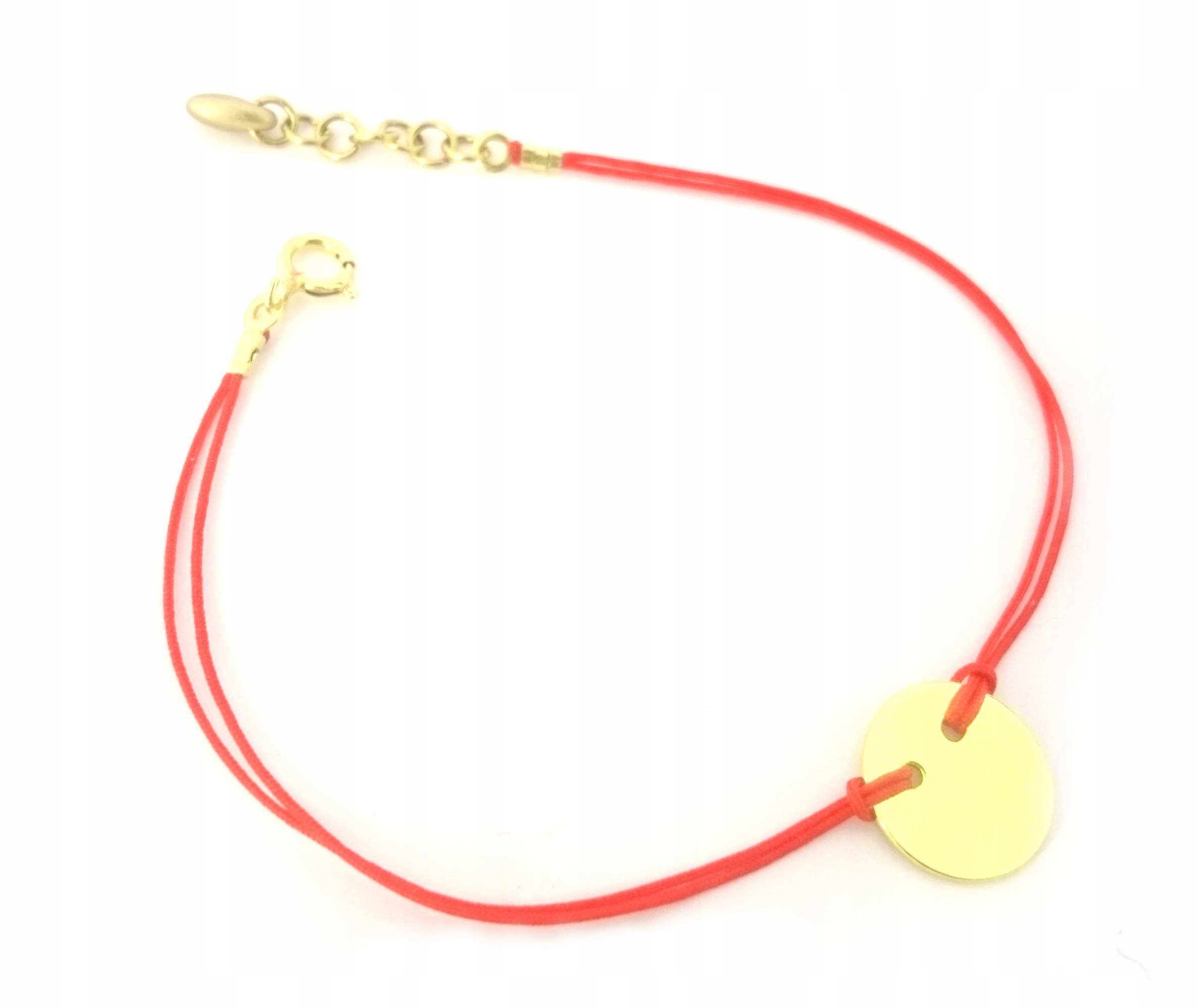 

Bransoletka szczęścia na czerwonym sznurku kółko