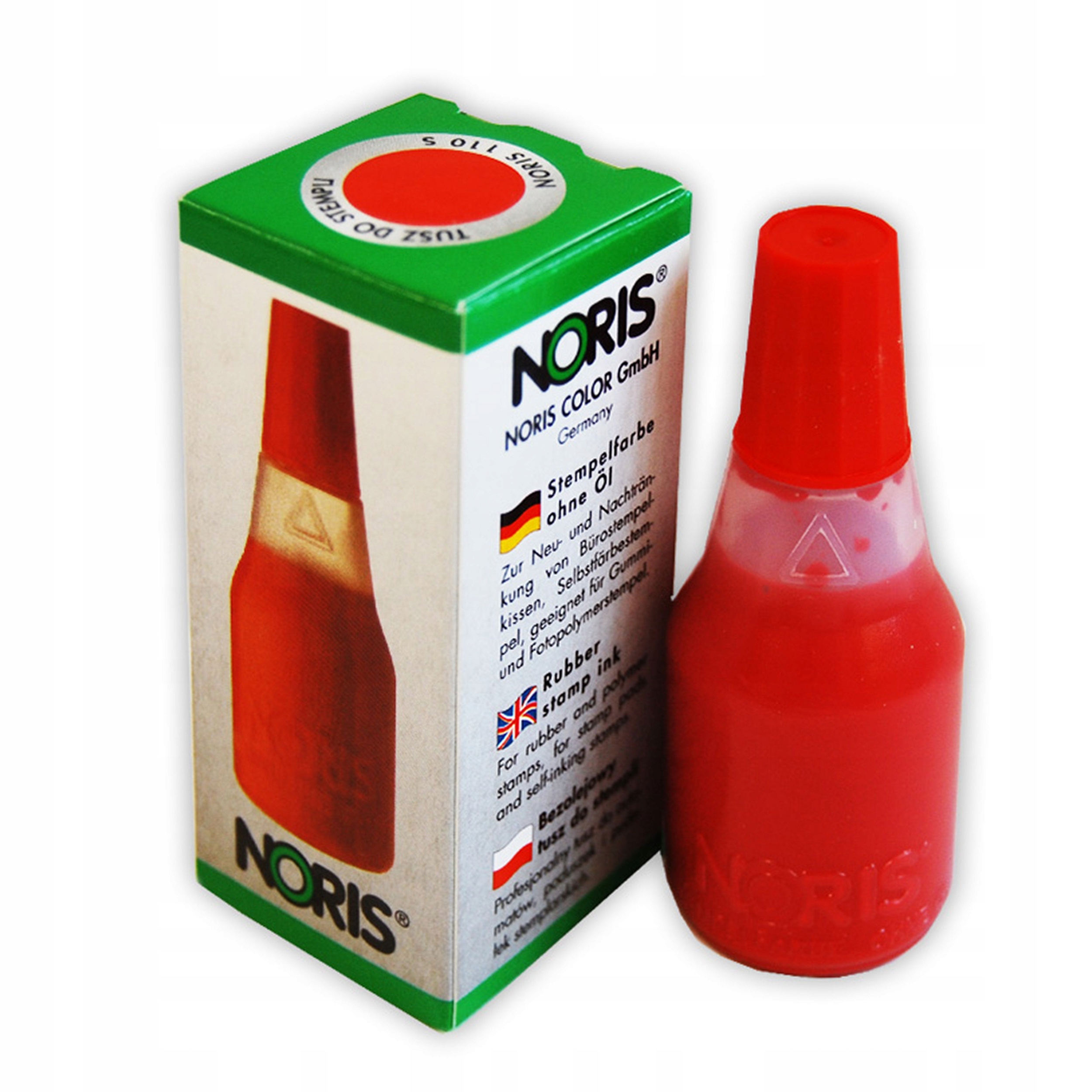 TUSZ DO STEMPLI 110S CZERWONY 25ml NORIS