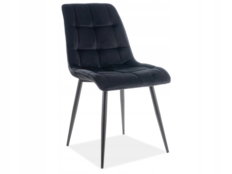 Čalúnená stolička Chic Matt Velvet čierna Sig