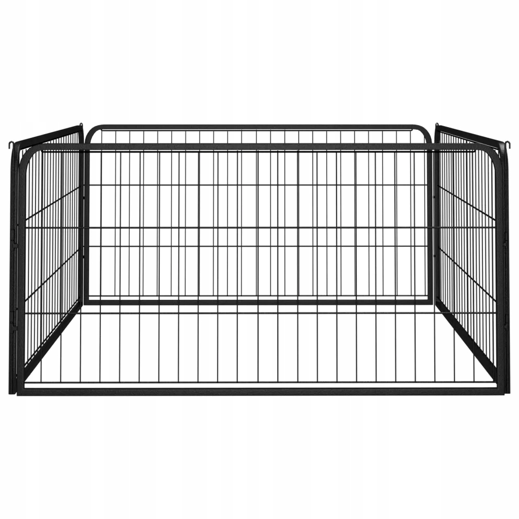 Levně vidaXL Kotec pro psa, 4 panely, černá, 100x50 cm, ocelová