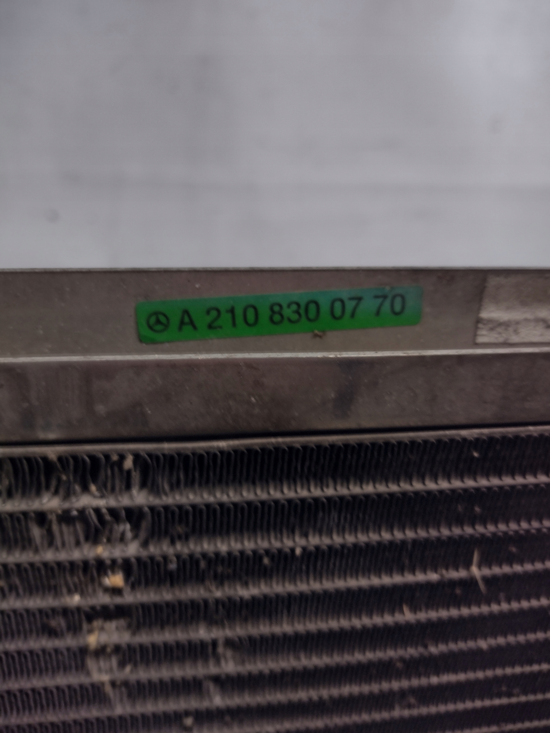 air conditioning radiator Mercedes W210 2,0 compressor; OE A2108300770