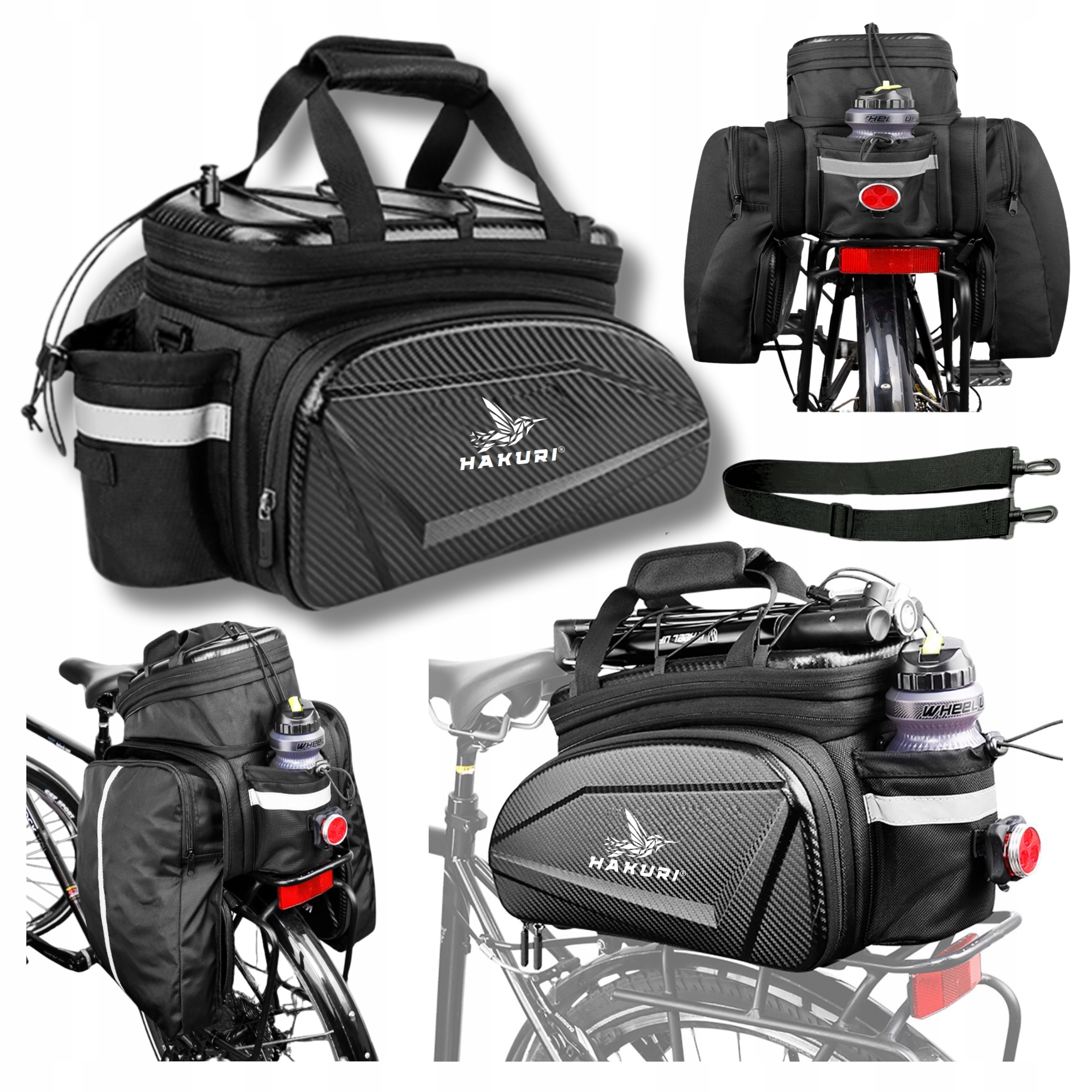 Turistická cyklistická taška na nosič Velká Brašna Kufr Vodotěsný, prostorný