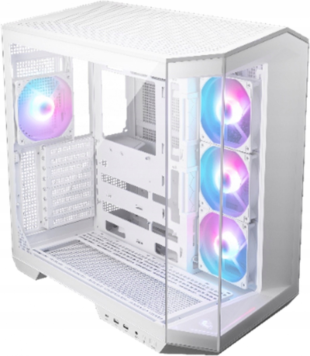 Msi skříň Mag Pano 100R Pz White/ bez zdroje/ levé a přední sklo/ 4x 120 mm