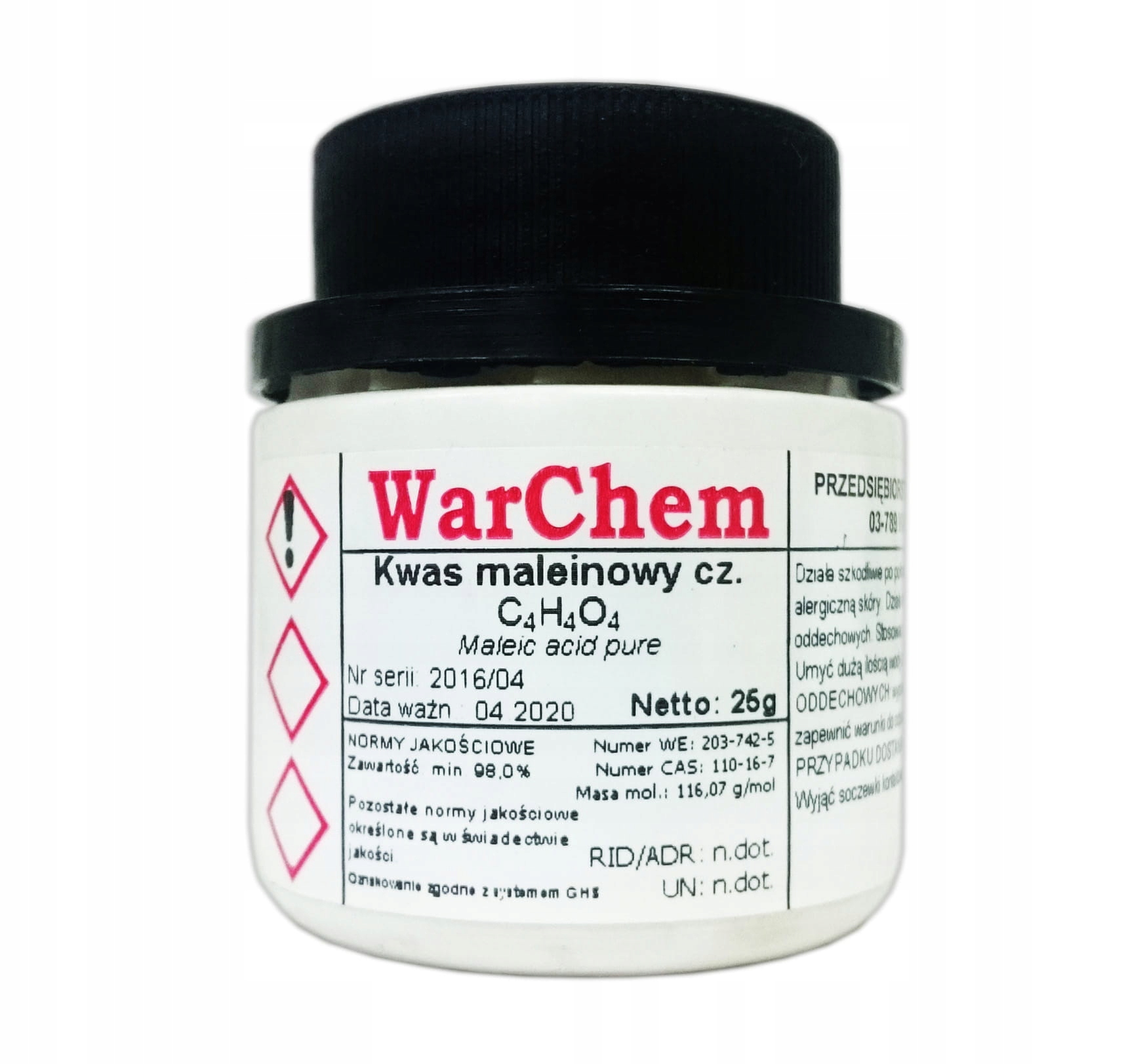 

Kwas Maleinowy czysty 25g
