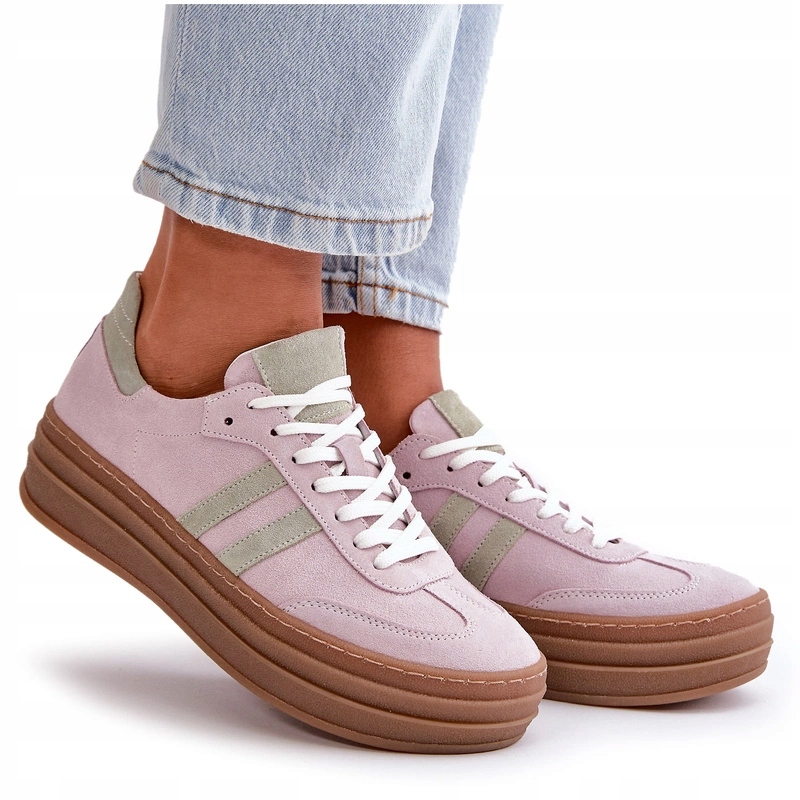 Dámské Tenisky Na Platformě Z Přírodního Semiše Zazoo N1068S4 39