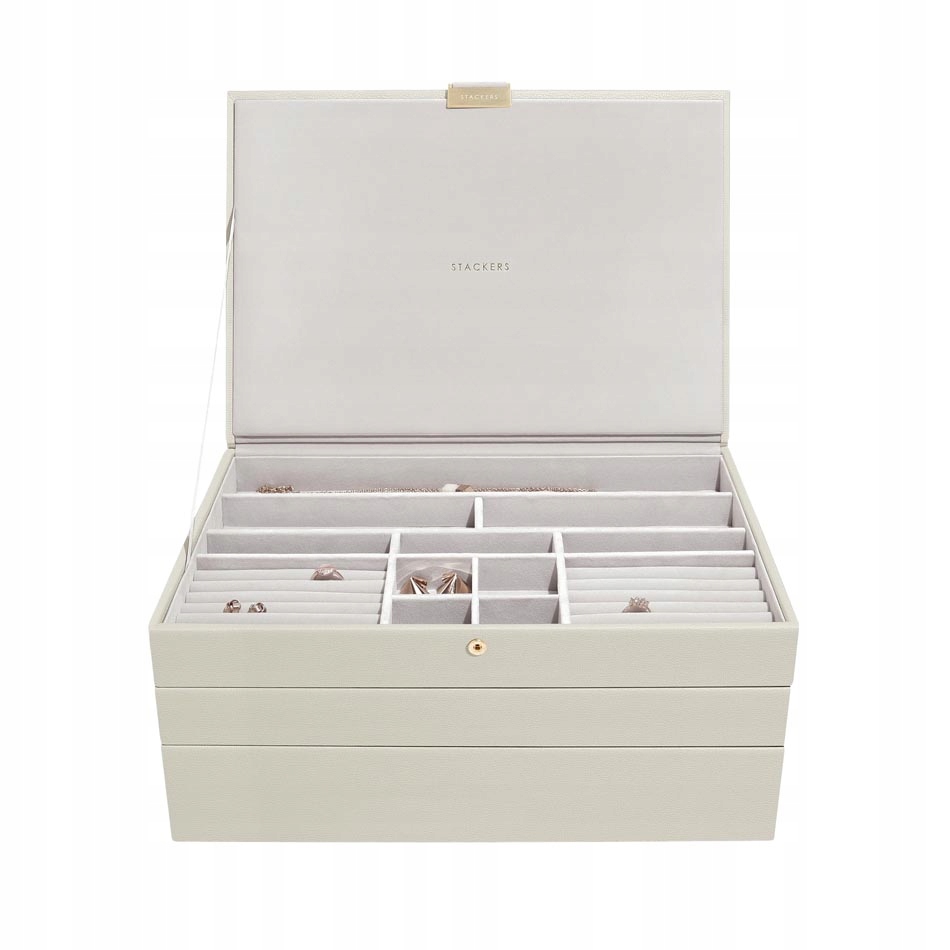 Organizér na šperky trojitý (béžový) Supersize Stackers
