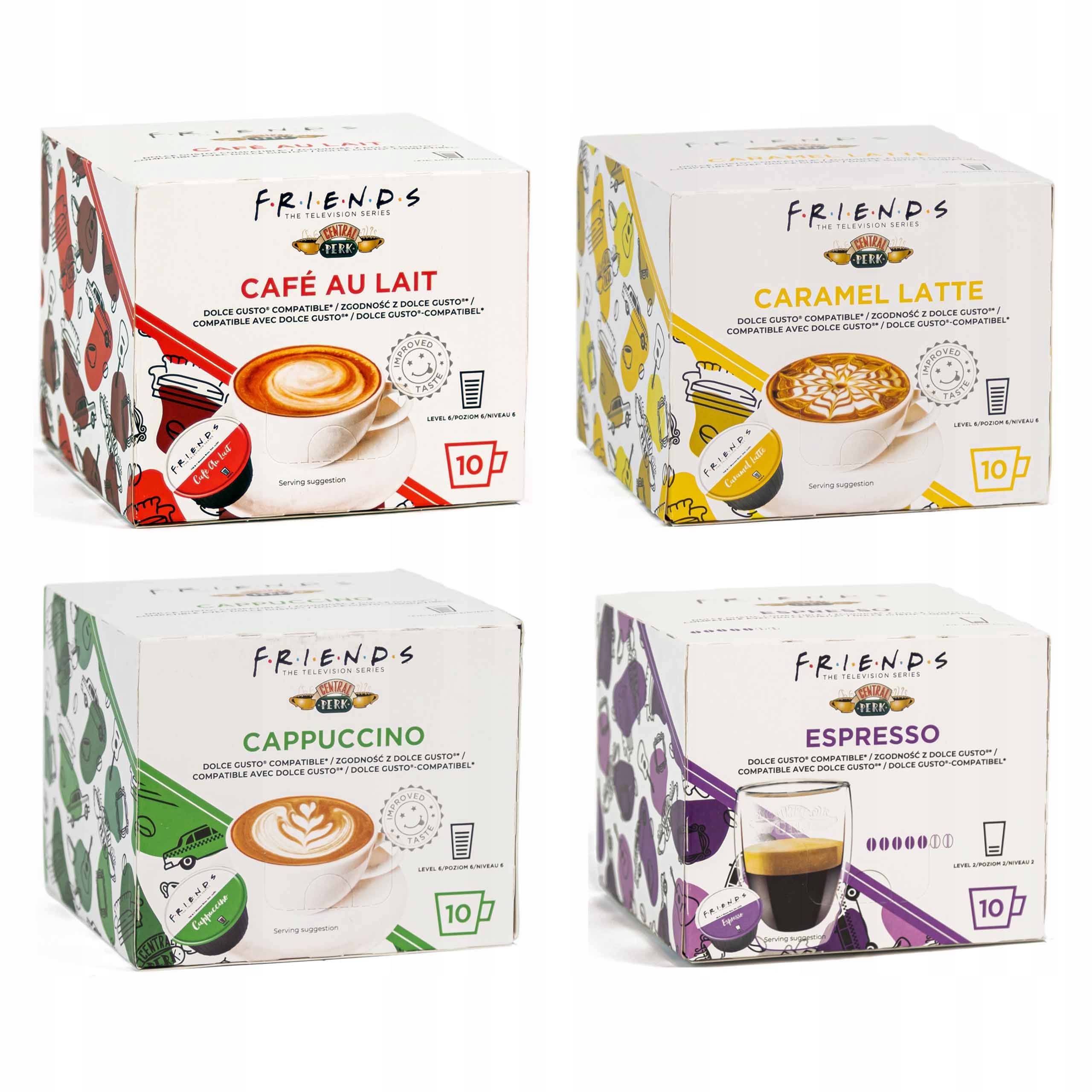 FRIENDS, Dolce Gusto Compatible Coffee Capsules, 60 Capsules