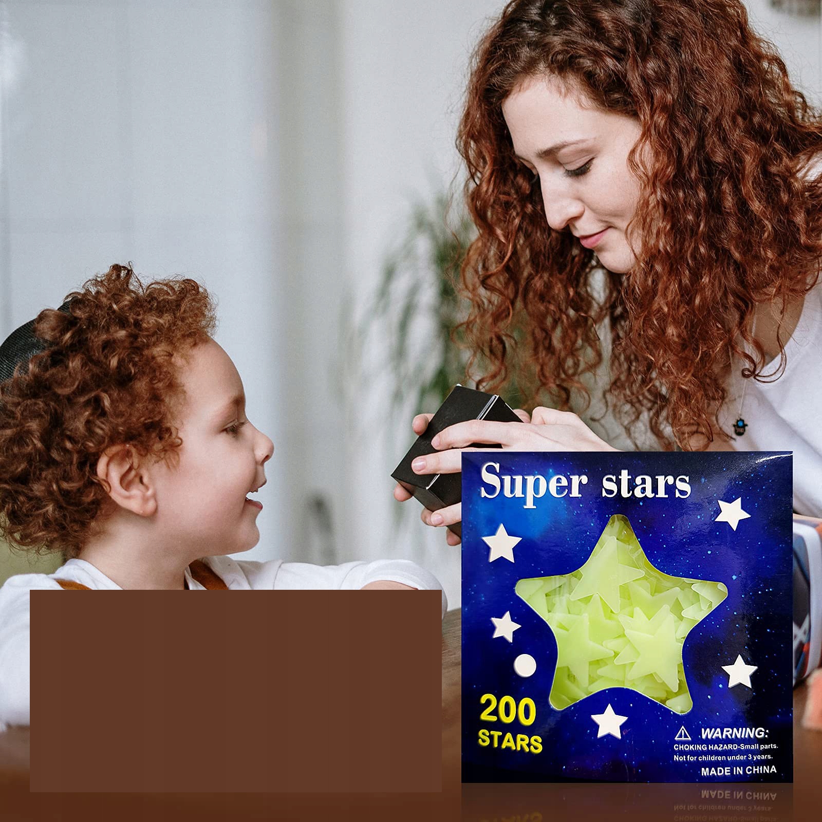 201× GWIAZDKI ŚWIECĄCE W CIEMNOŚCI FLUORESCENCYJNE Szerokość produktu 3 cm