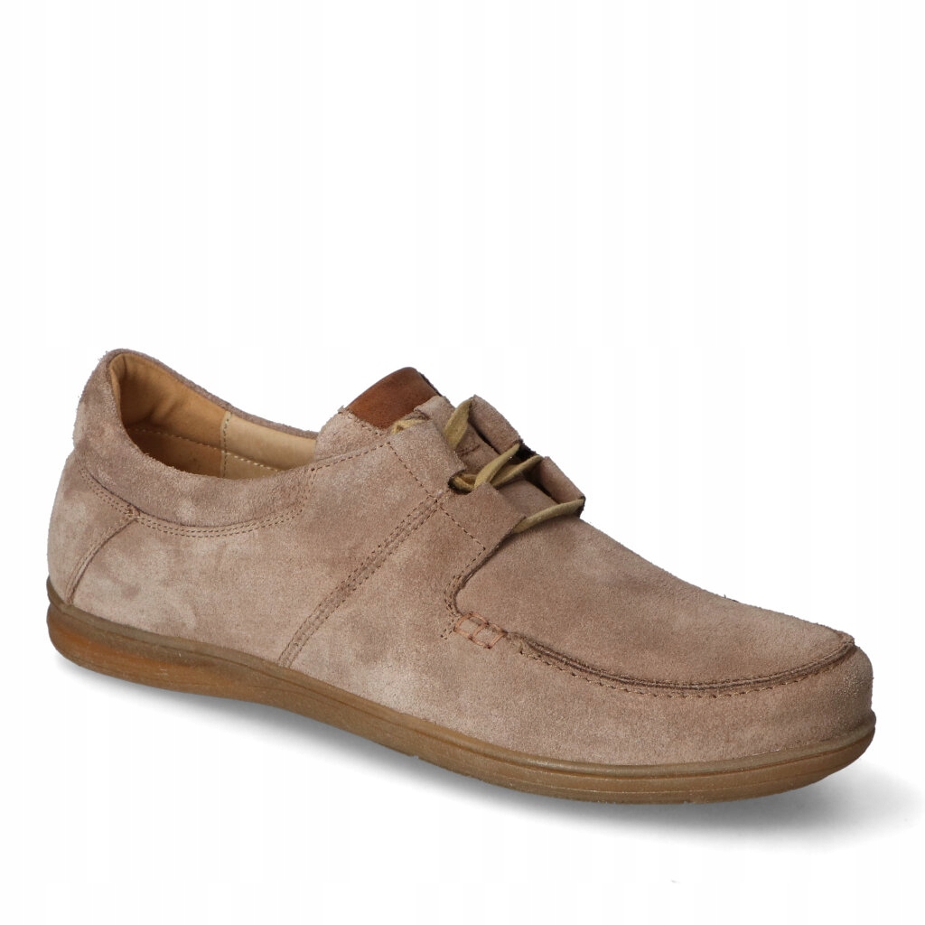 Polobotky Kožené mokasíny Krisbut 5822-1-9 Béžová Capuccino semiš 40