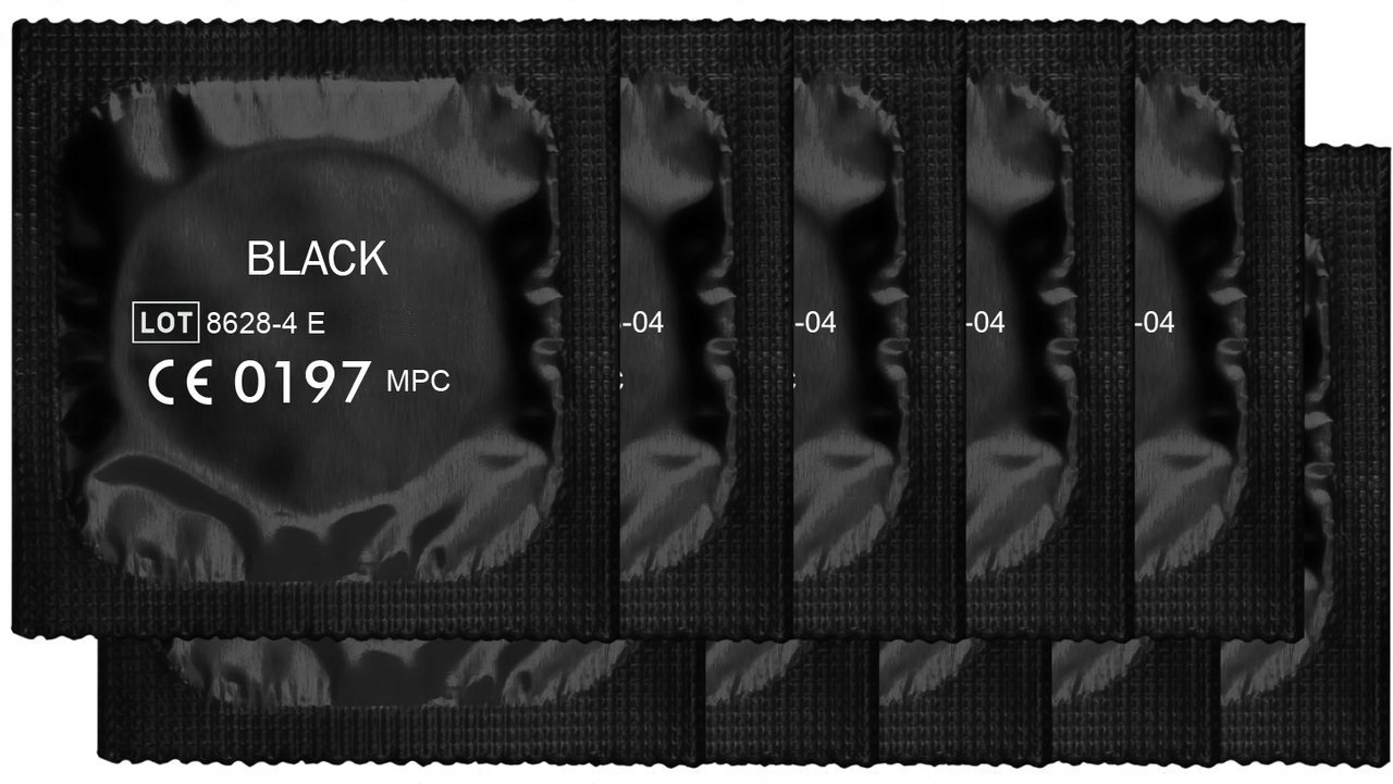 

Komplet 10 Sztuk Czarnych Prezerwatyw Amor Black