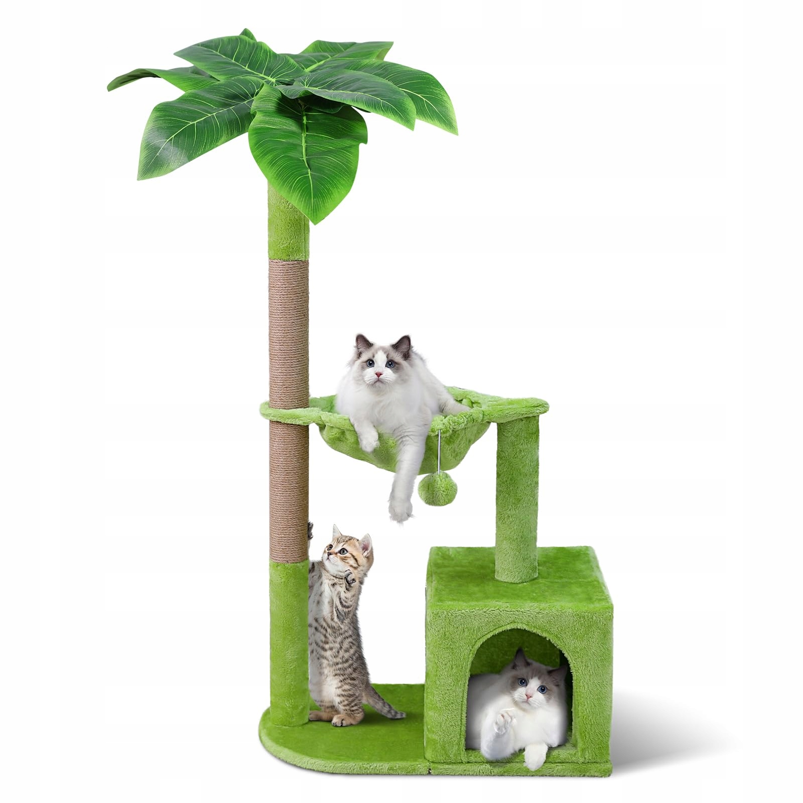 Levně Škrabadlo Pro Kočky Pelíšek Škrabadlem a hračkou 3v1 Pro Kočky 55 cm