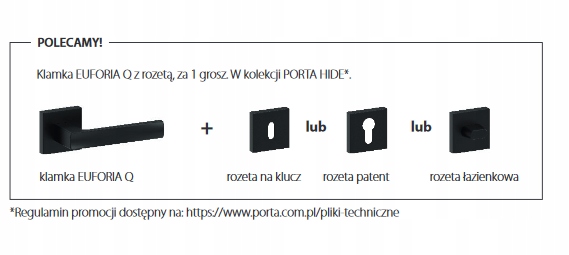 PORTA HIDE Drzwi wew. do malowania + ość Szerokość drzwi 70 cm