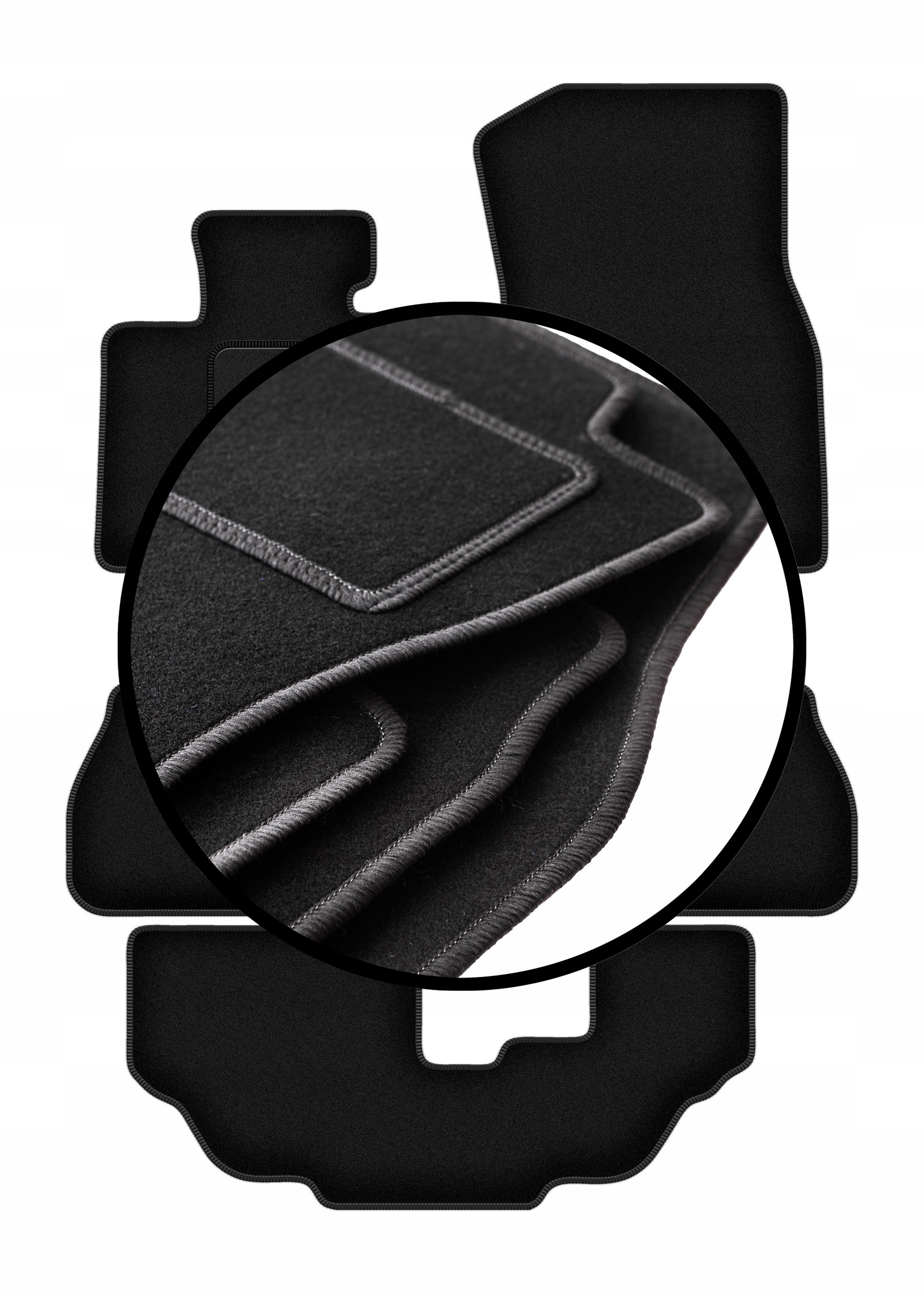 Velurové koberce komplet pro: Bmw X7 G07 7 osob (2018-)