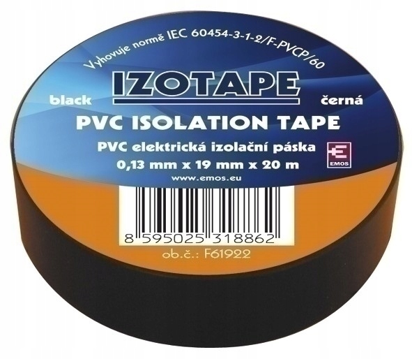 

Taśma izolacyjna Emos czarna F619222 0,13 19mm 20m