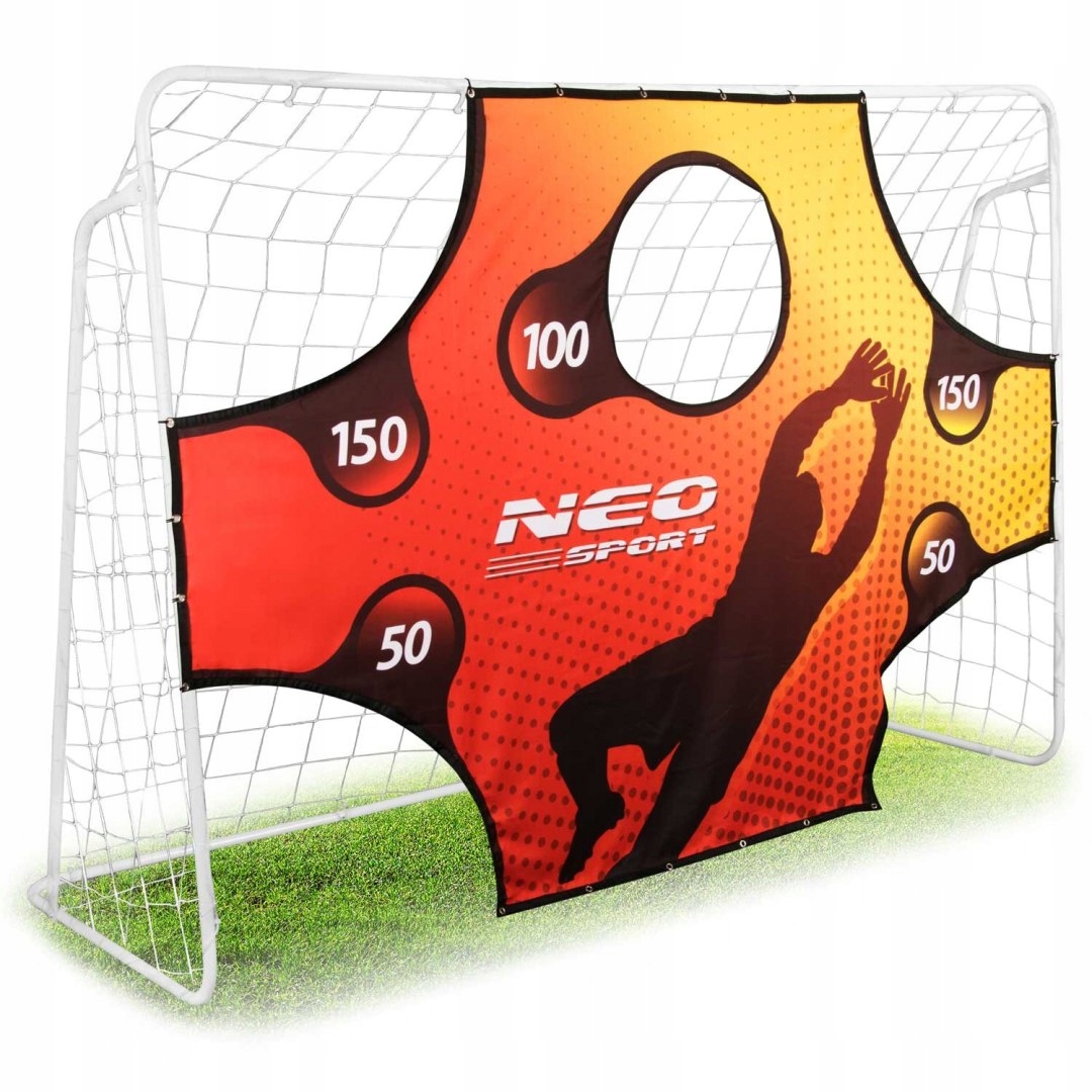 Fotbalová branka 245 x 155 x 80 cm zaměřovací podložka Neo-Sport