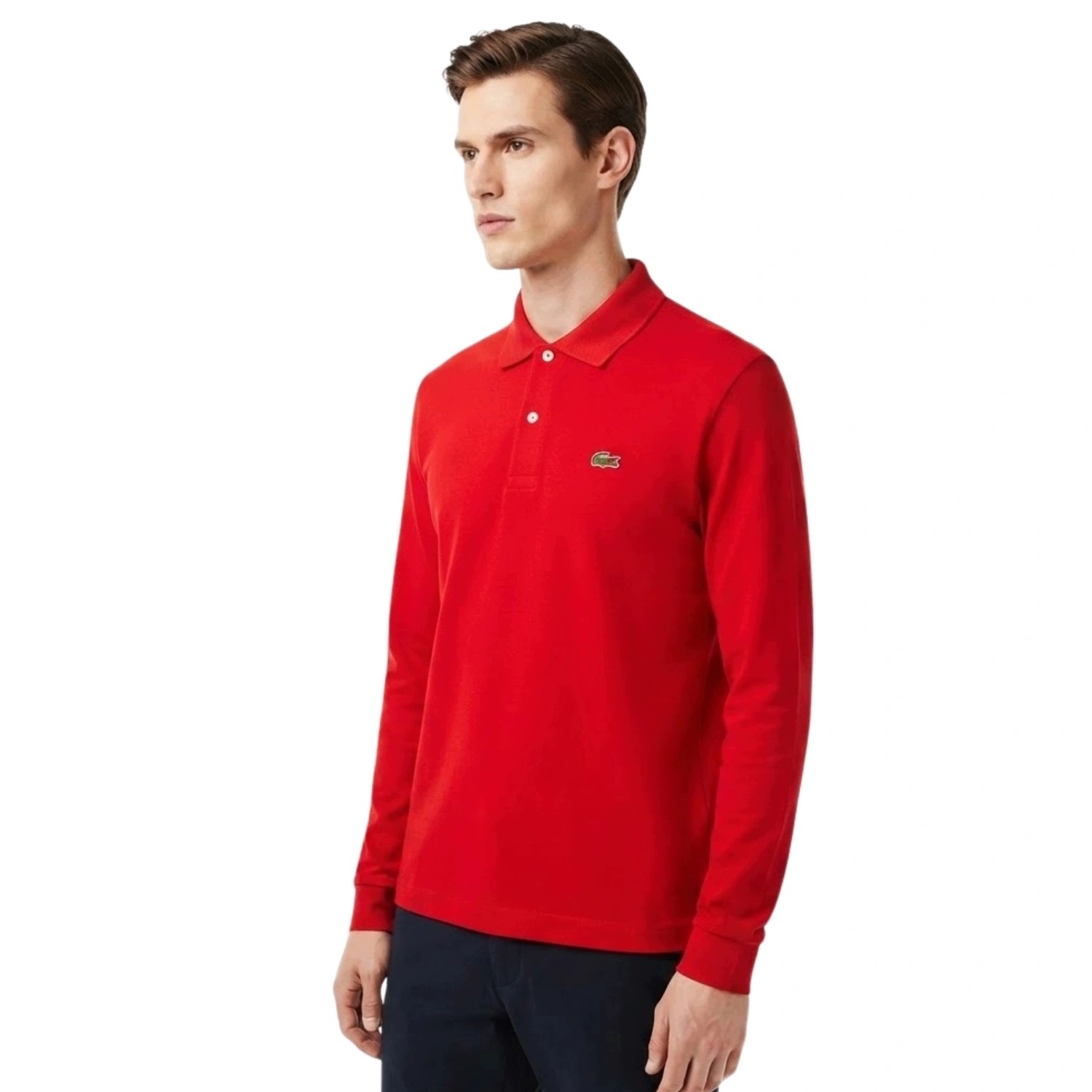 Tričko pánské Lacoste L1321 červená bavlněná polokošile klasická vel.