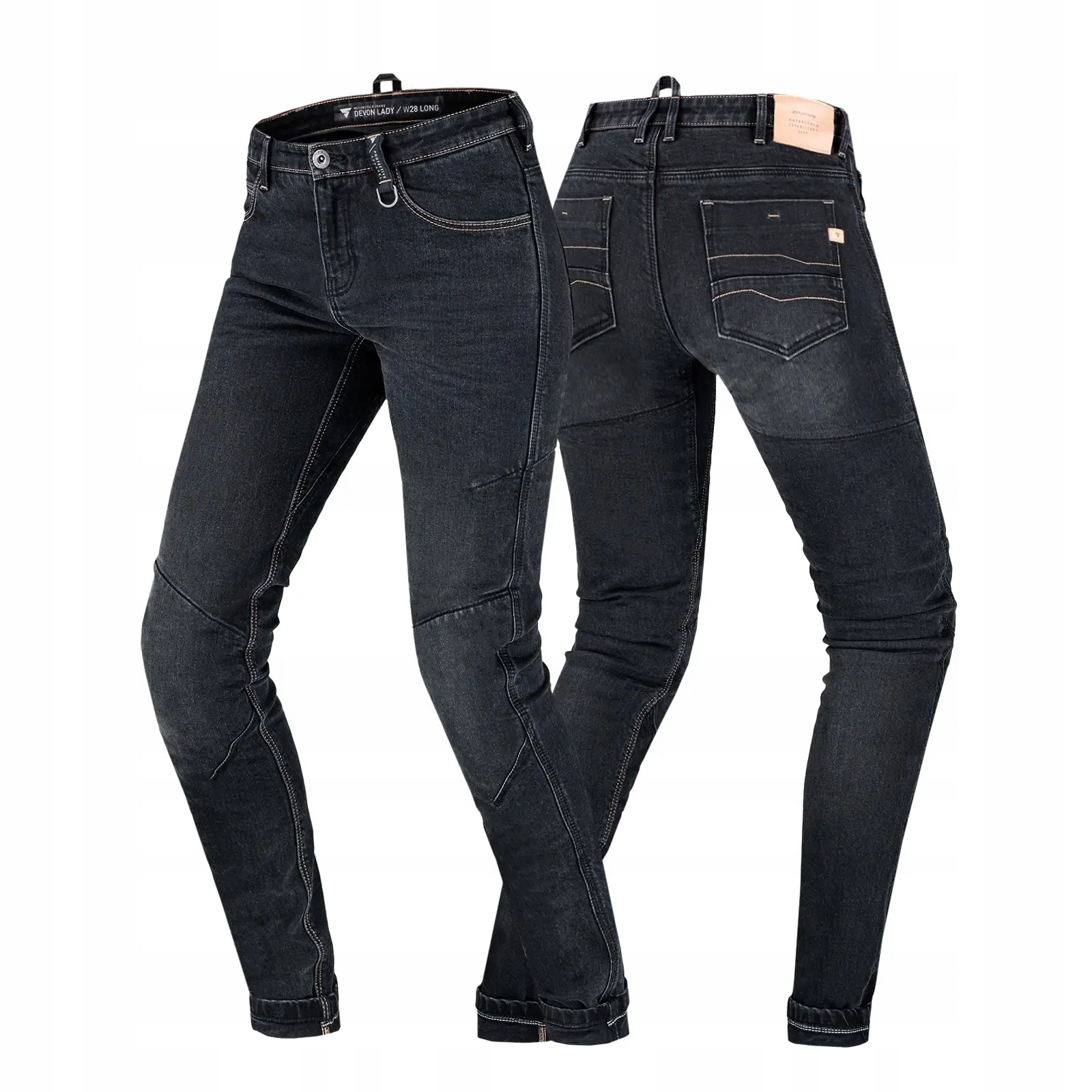 SHIMA DAMSKIE SPODNIE JEANSY MOTOCYKLOWE OCHRANIACZE DEVON LADY BLACK 32 Rozmiar 32