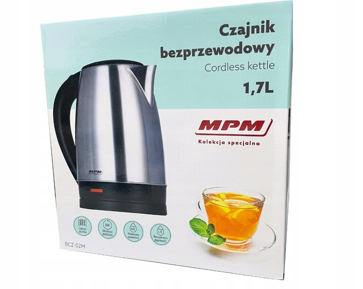 

Czajnik elektryczny Mpm BCZ-02M 1800 1,7L srebrny