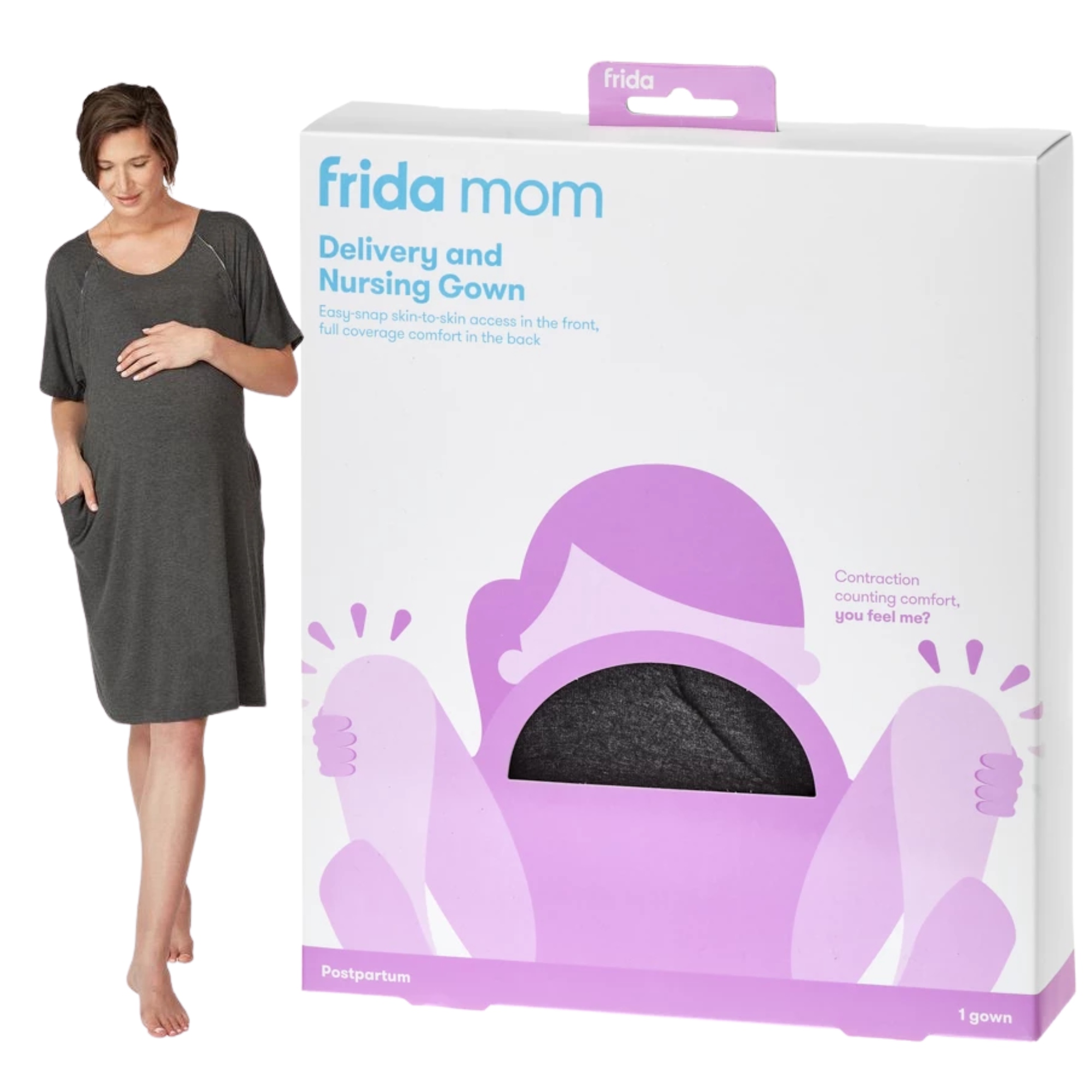 Koszula ciążowa poporodowa Do Karmienia Porodu Uniwersalna Xs-xl Frida Mom