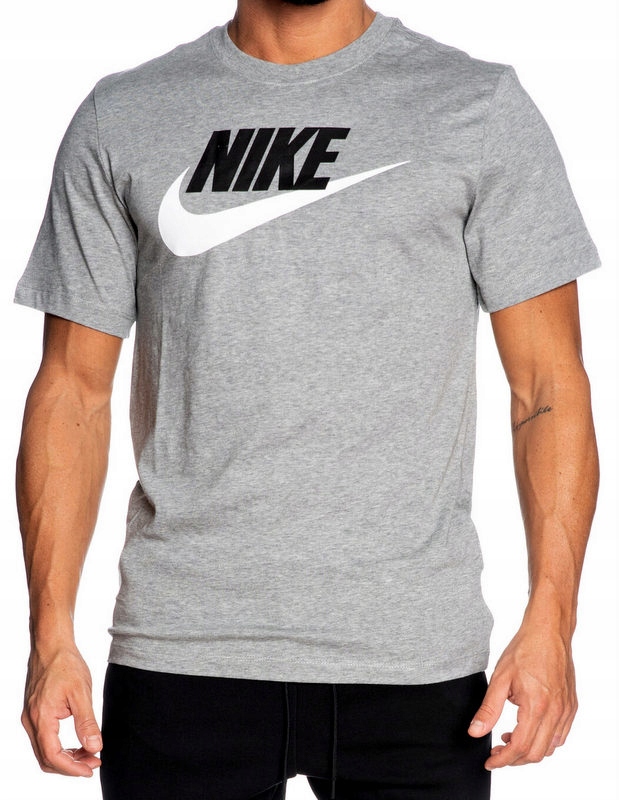 Koszulka Męska szara Logo Nike Bawełna DX1985 063 r. M • Cena, Opinie ...
