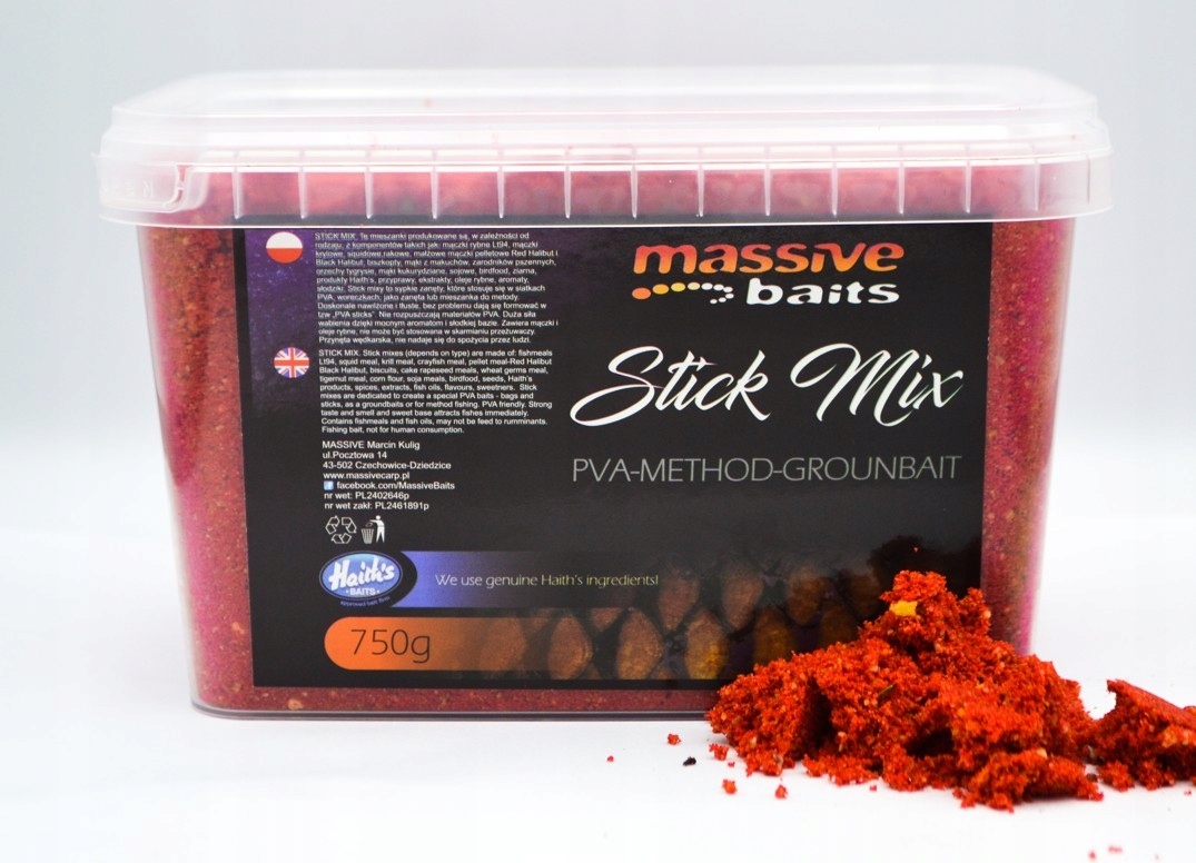 Massive Baits Stick Mix Strawberry Bergamotta wiaderko