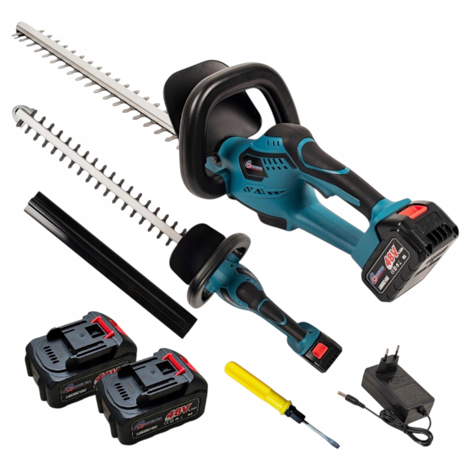 Akumulátorové nožnice na živý plot 48V 2x Aku záhradné nožnice