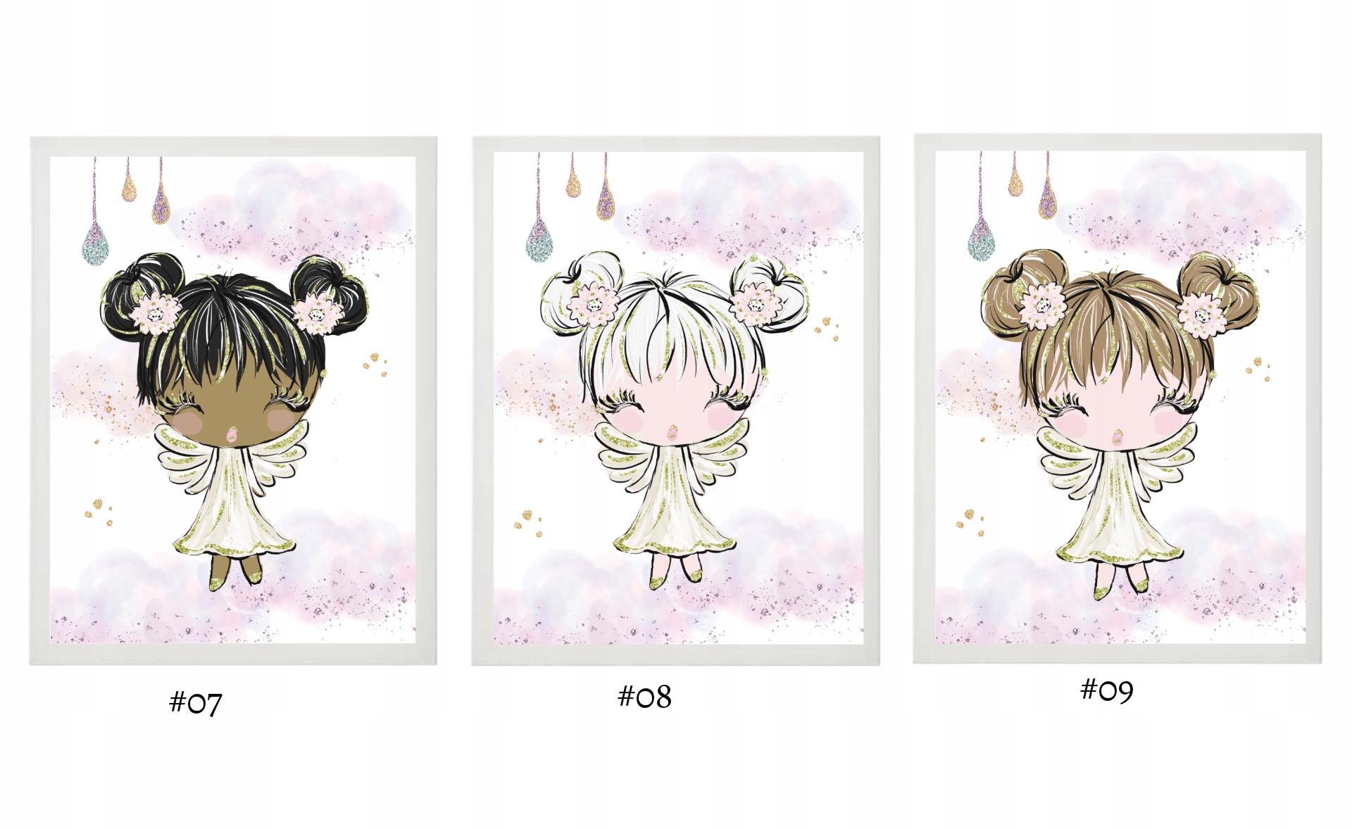 Obrazki dla dzieci, aniołki, modlitwa, ramka A4 Bohater / Bajka brak