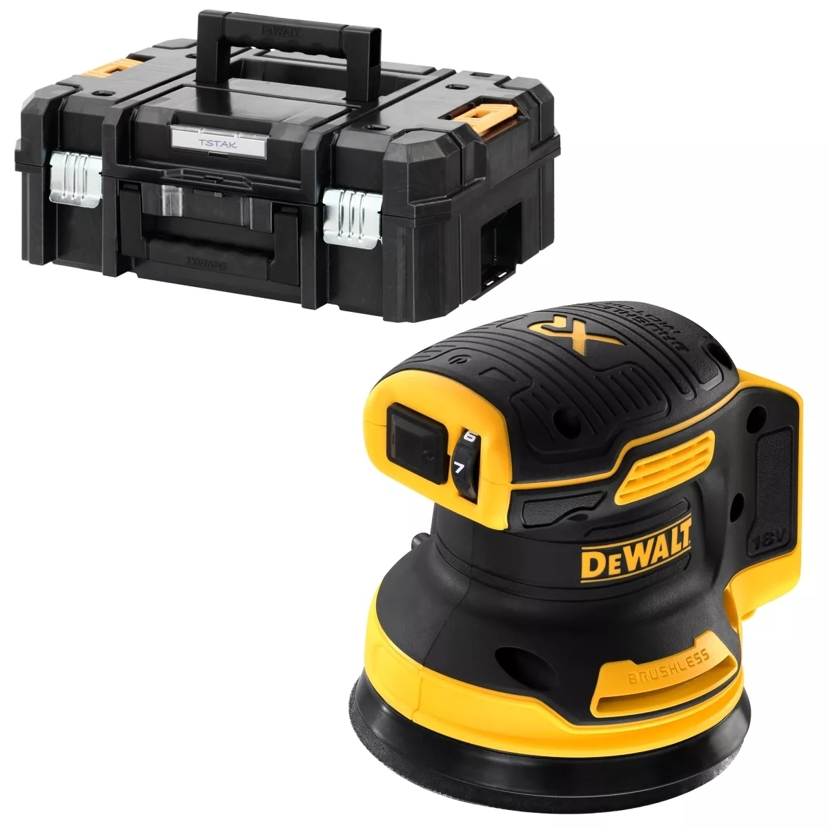 Szlifierka mimośrodowa 125 mm 18V Xr b/aku walizka DeWALT DCW210NT