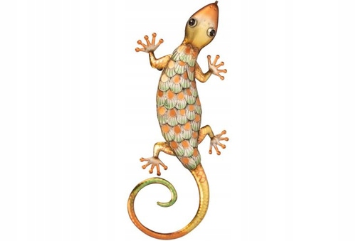 Jaszczurka salamandra metalowa na ścianę na ogród 67 cm