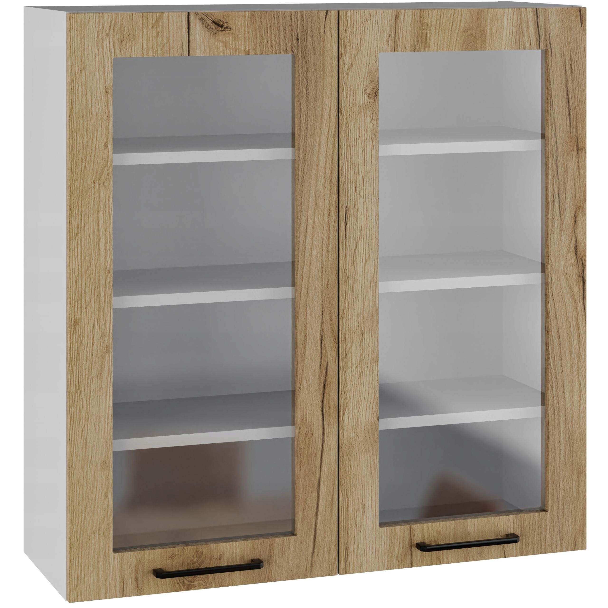 Kuchyňská skříňka horní vitrína 80/92 Tafla Dub Craft Zlatý