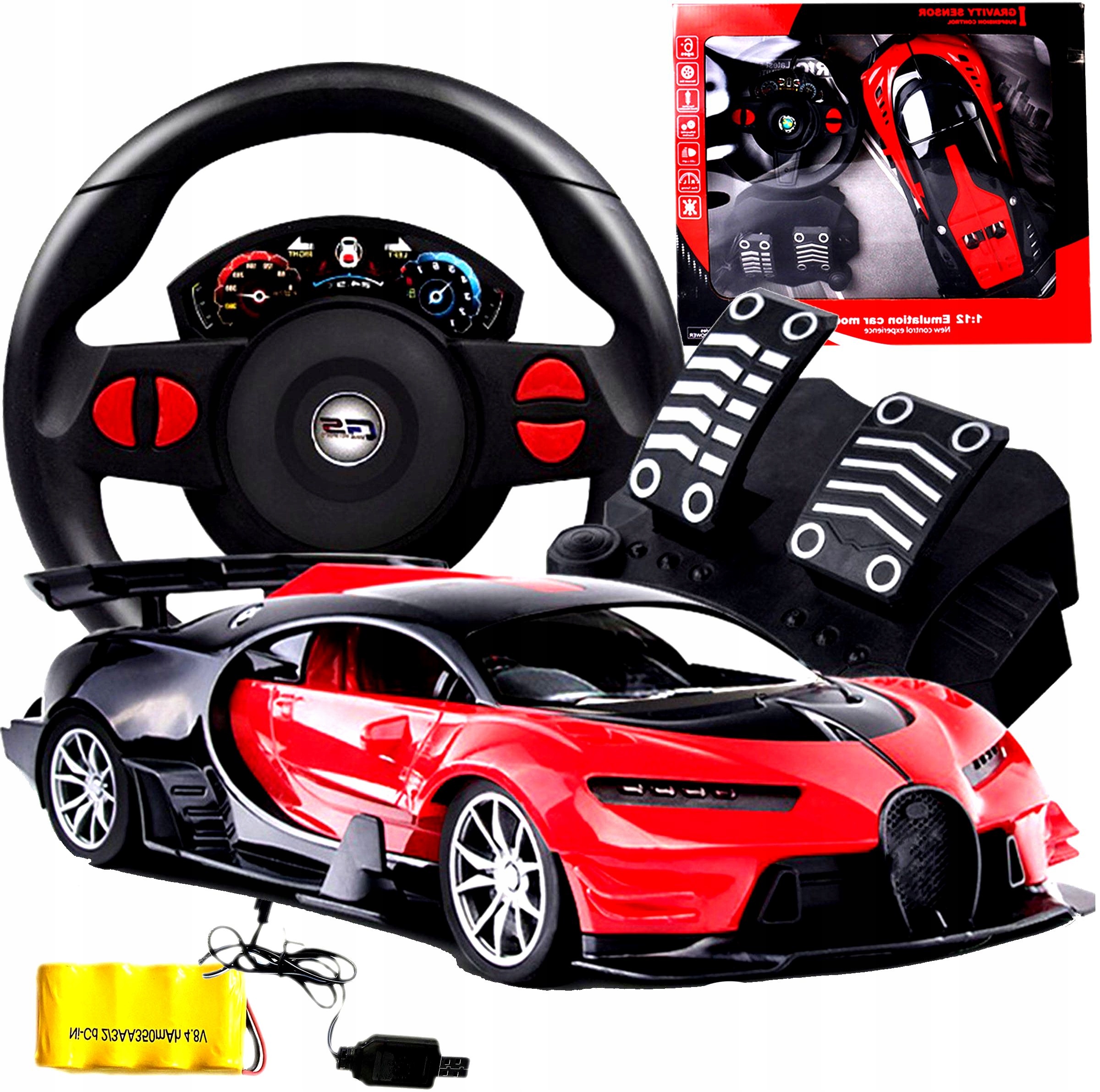 

Samochód Rc Zdalnie Sterowany Auto Kierowni Pedały