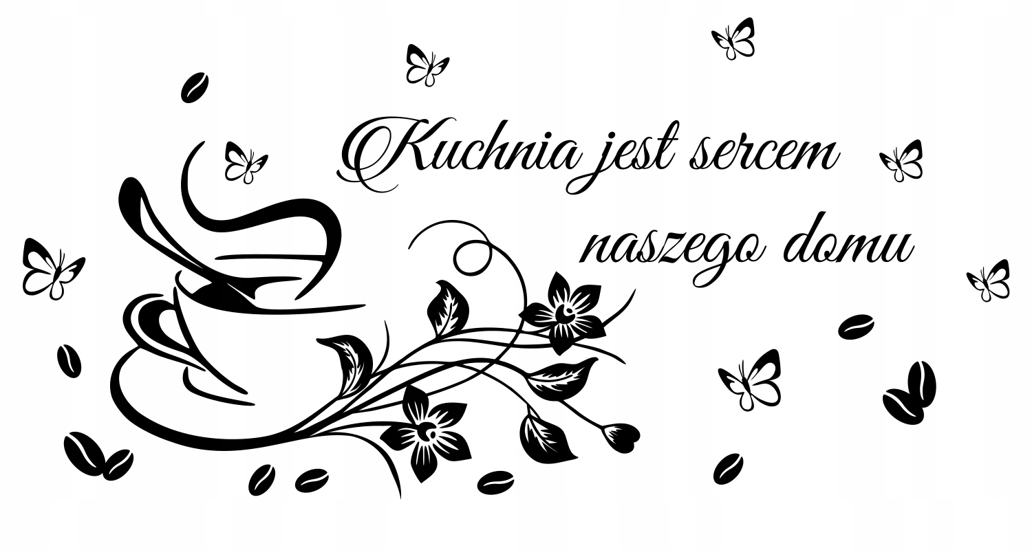 

Naklejki na ścianę Kawa DK100 cytat Do Kuchni Duża