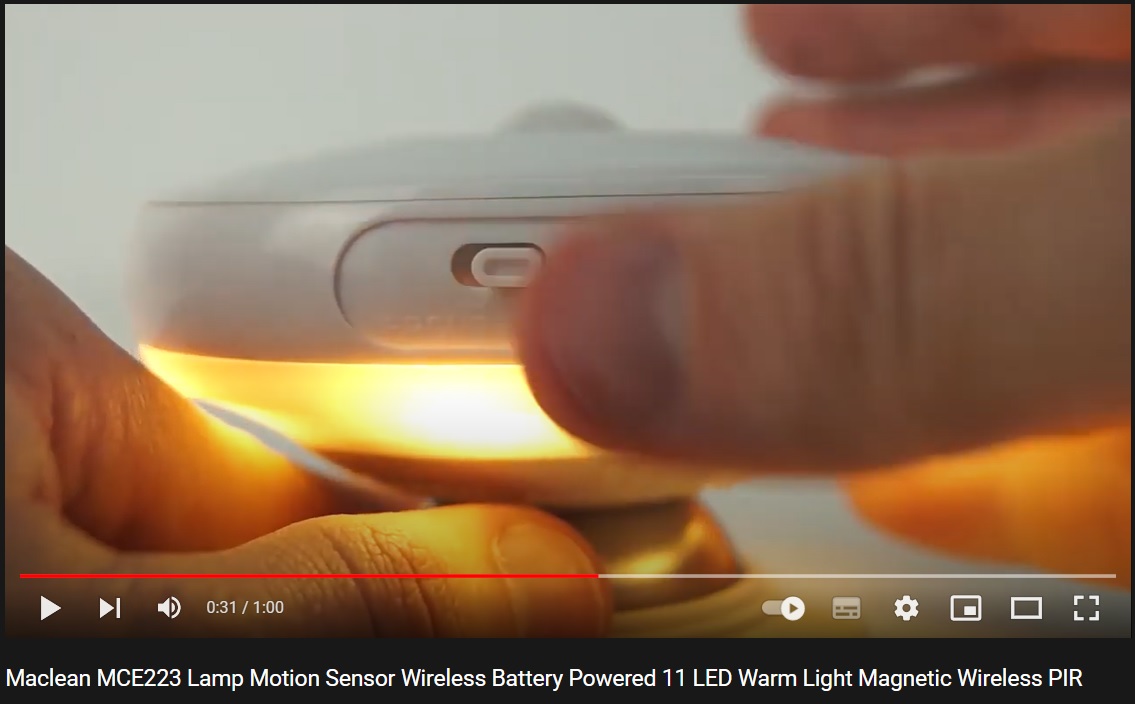 LAMPKA 11 LED LAMPA Z CZUJNIKIEM RUCHU NA BATERIE Kształt Okrągły