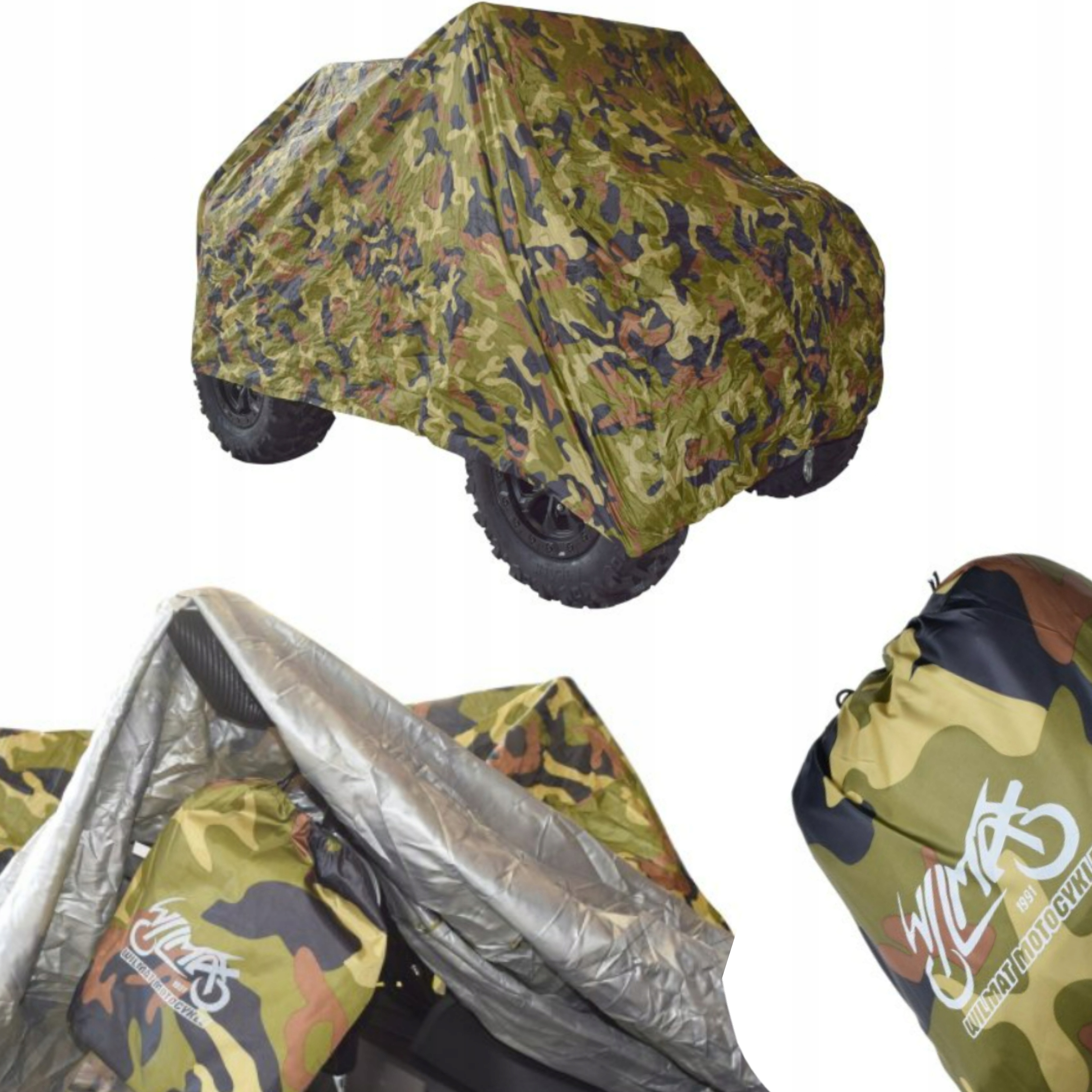 Plachtový Obal Utv Atv Quad Maskáčový Camo 200x95x106cm 190T Vodotěsný