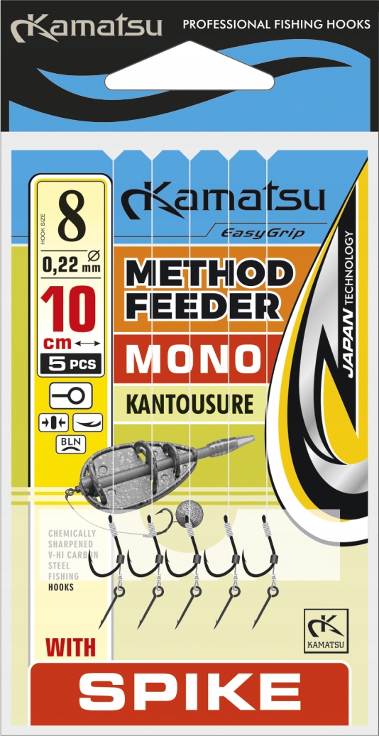 Kamatsu Haki method feeder Kantousure Nr 6 przypon Mono z igłą
