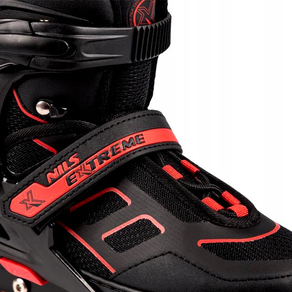 ROLKI FITNESS REGULOWANE 31-34 CZARNO-CZERWONE Rozmiar 31-34