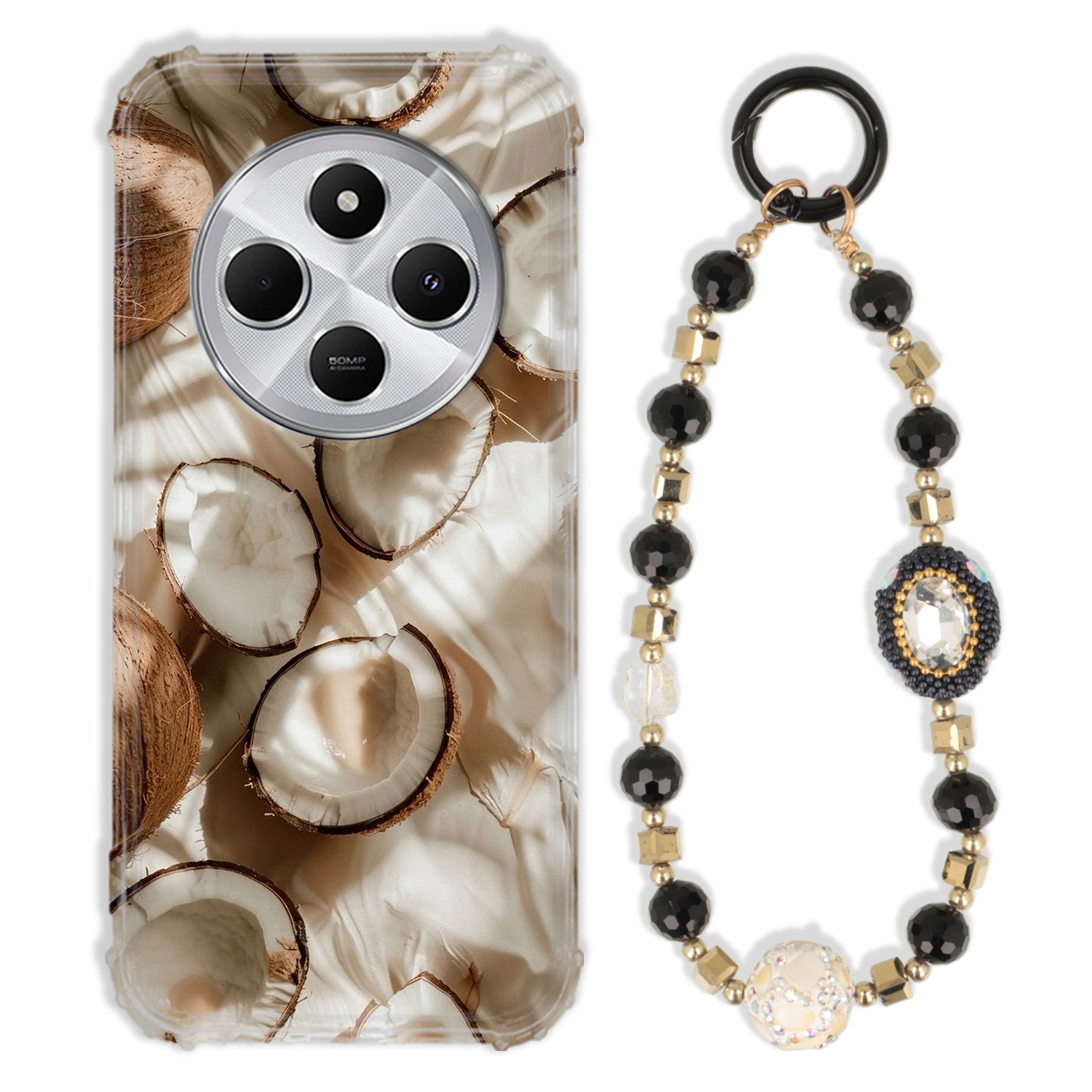 Pouzdro Pro Xiaomi Redmi 14C 4G Antishock Zirkony Černo Zlaté|pevné|pevné