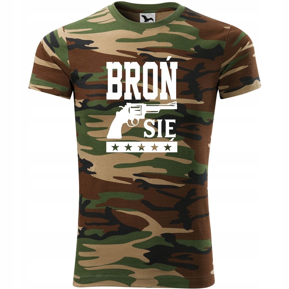 

Koszulka Męska Dla Miłośników Broni Militaria