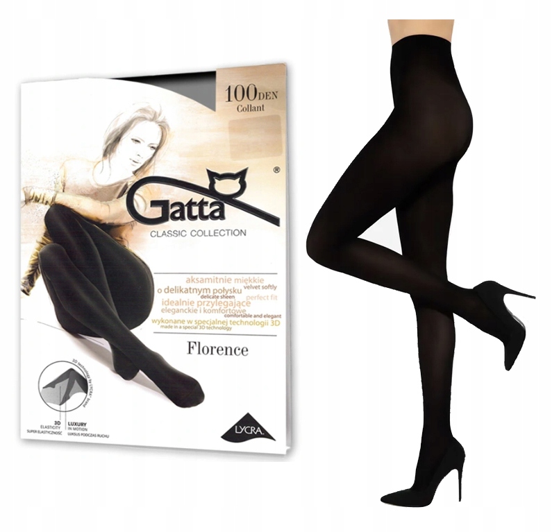 

Rajstopy Gatta Florence 100 Den 4-L Nero