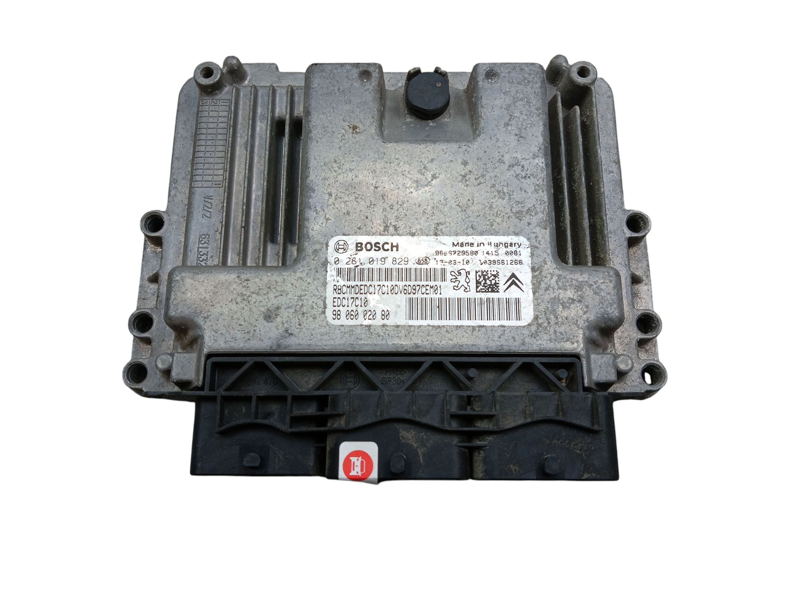 computer control unit of the engine CITROEN C3 PICASSO 1.6 e-HDI 92KM 9806002080