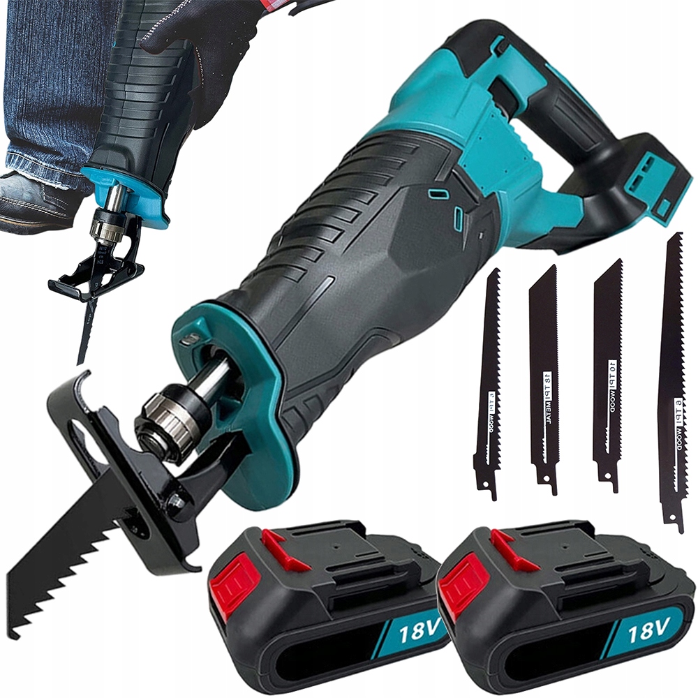 Bezdrátová Pila Ocaska 18V Lithiová Lehká Led Pro Řezání Kovového Dřeva