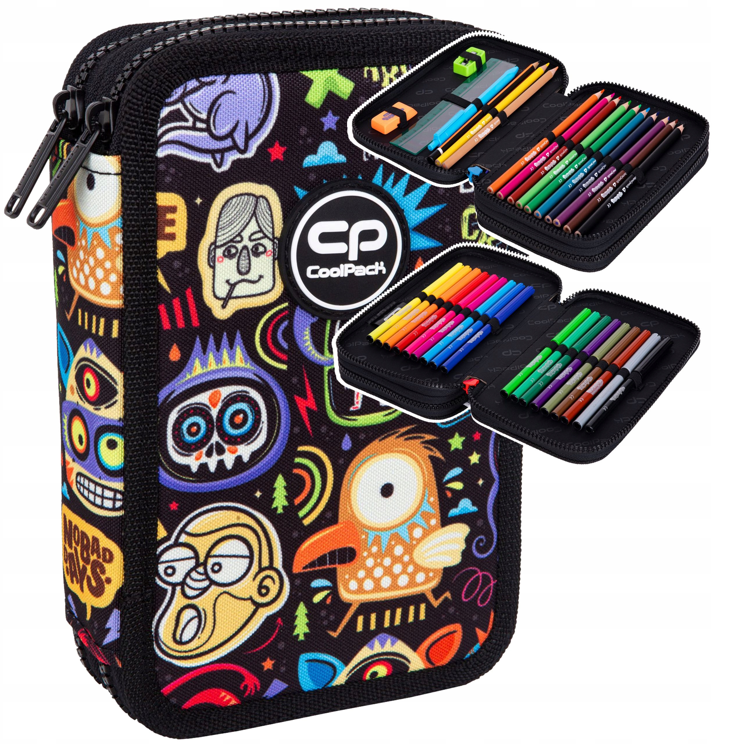 

Coolpack Piórnik Dwukomorowy Wyposażenie Scary