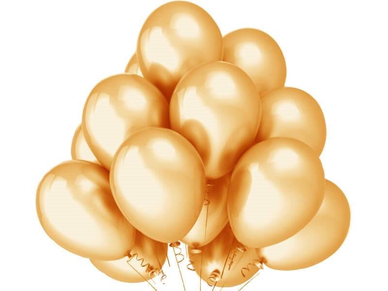 

Balony metaliczne gold (złoty) 10'' - 100szt