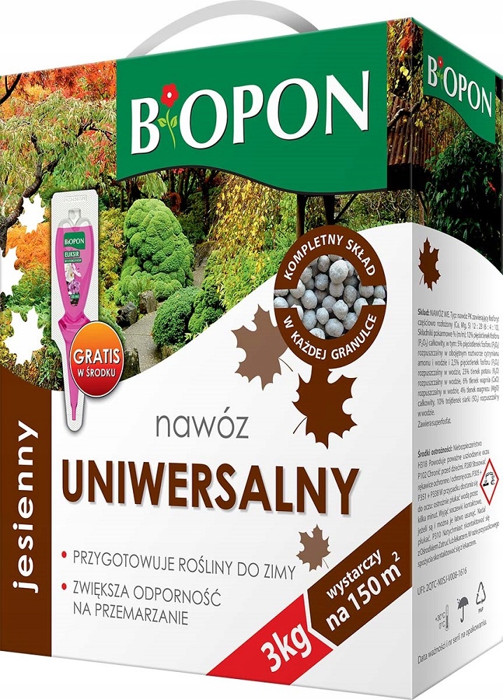 

Biopon nawóz Jesienny granulowany Uniwersalny 3kg