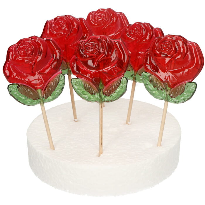 Levně Lízátko Růže Květina Na Den Žen Valentýna (45 G) 30 Ks