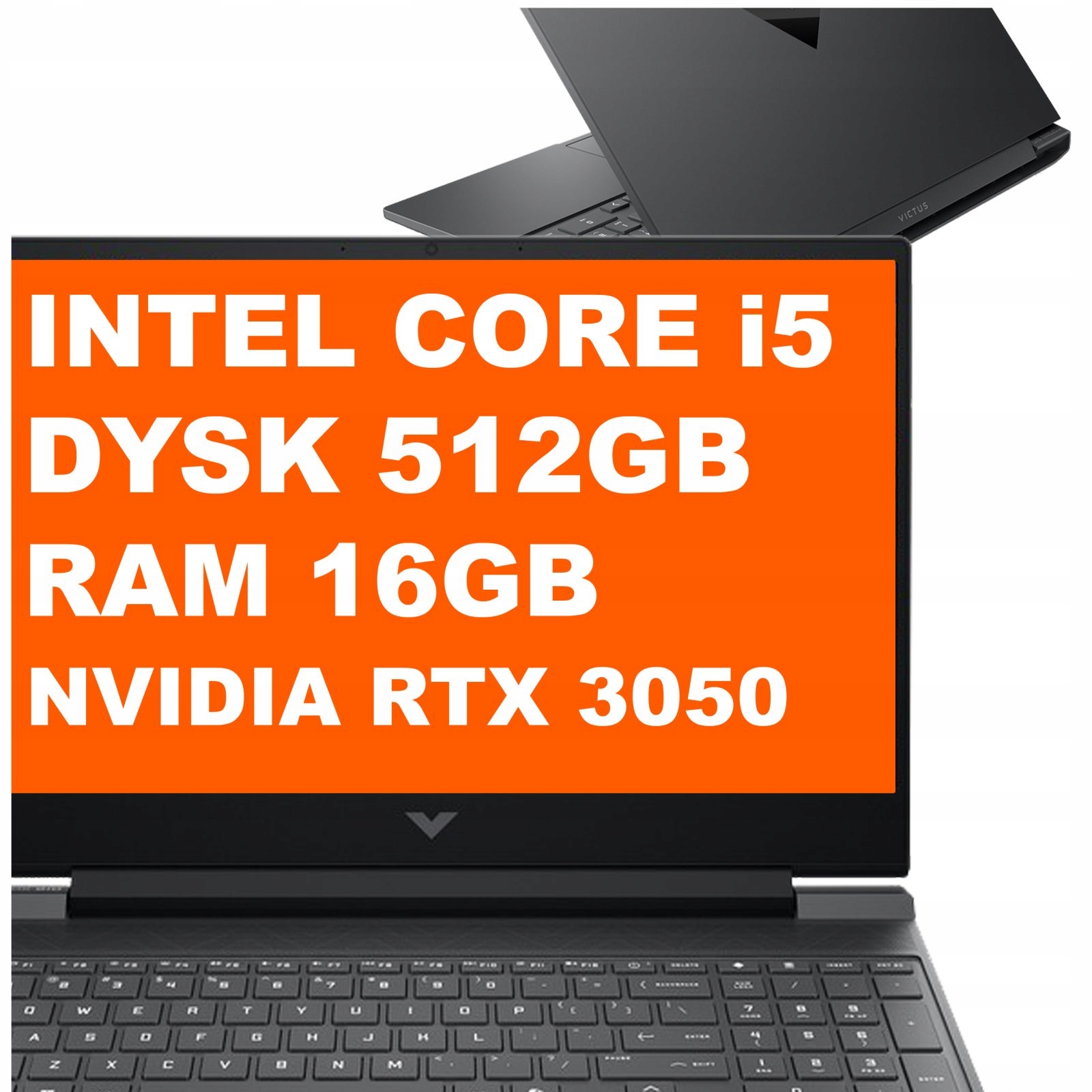 Notebook Victus Hp 15-fa i5 16GB 512GB Rtx 3050 144Hz Fhd Win 11