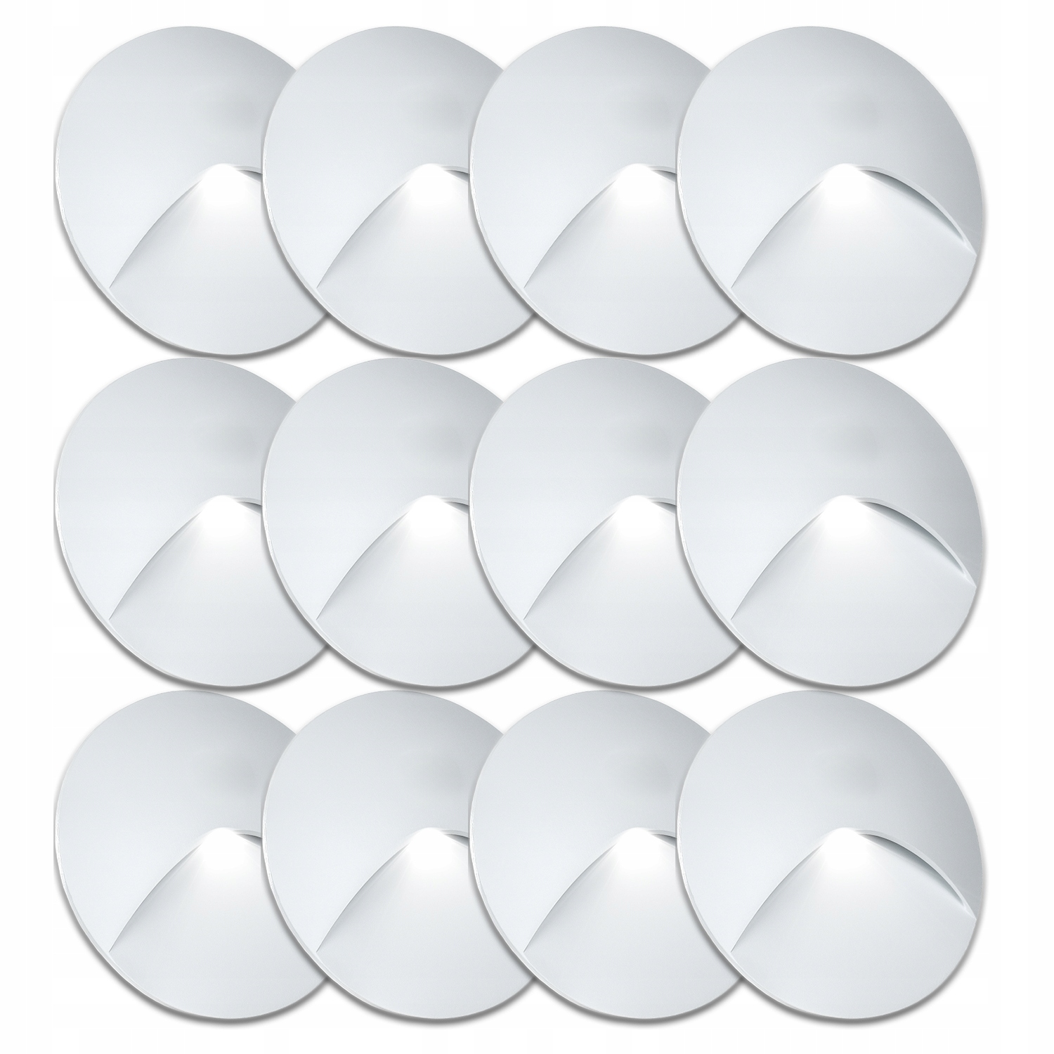 12 x Aluminiová Schodišťová Světelná Objímka Osvětlení Schodů
