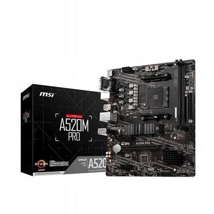 Msi A520M Pro Rodzina procesorów Amd Gniazdo procesora AM4 DDR4 G
