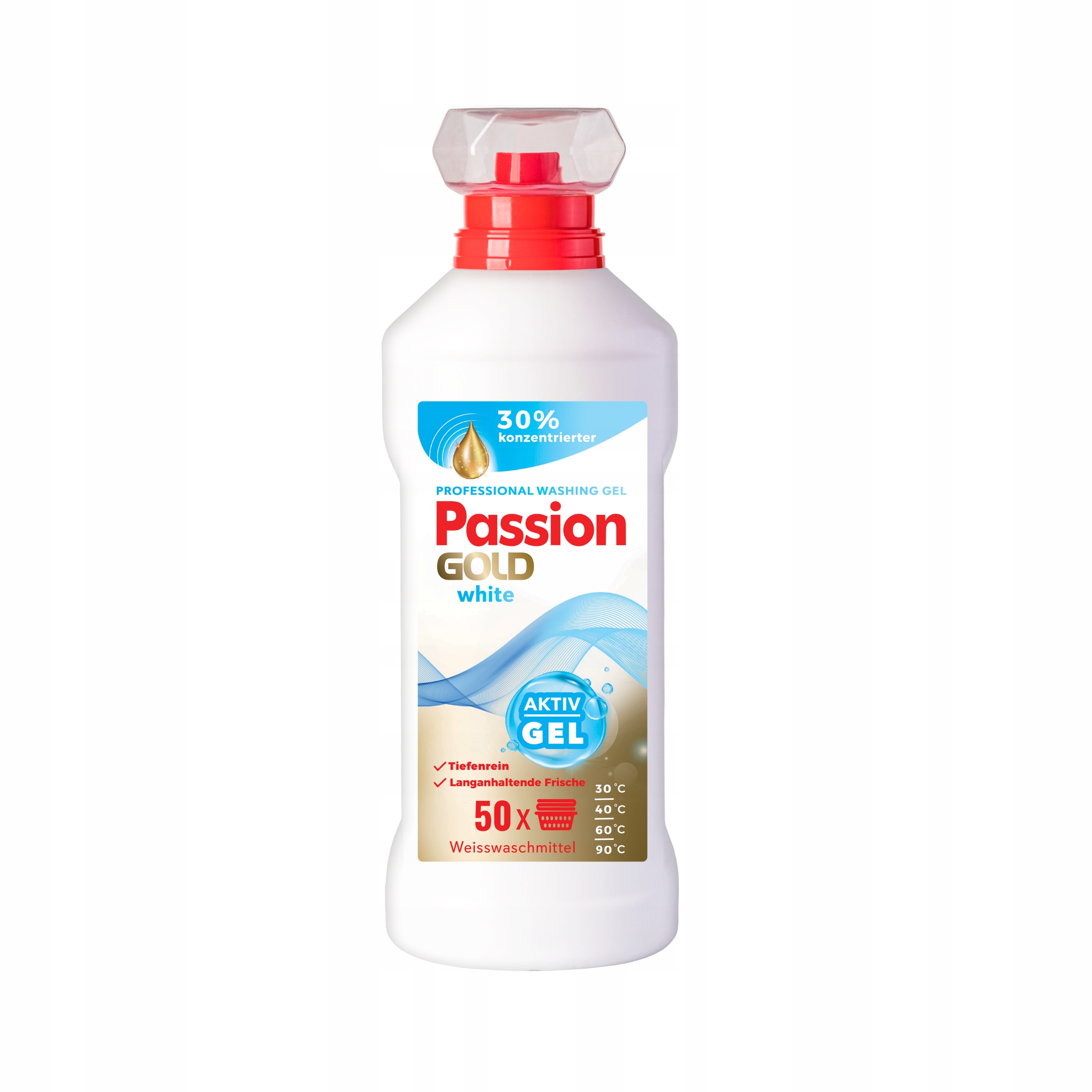 Passion Gold Pro Gel Na Bílé Prádlo, Koncentrát 2 L, Výkon 50 Praní