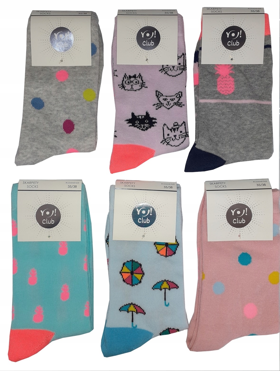 

6x Skarpetki Skarpety Dziecięce Bawełniane *35-38